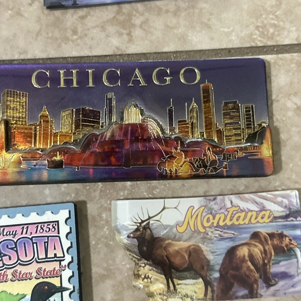 Vintage 80s 90s Fridge Magnet‎ Lot of 22 - Route 66 USA Travel Souvenir Collect